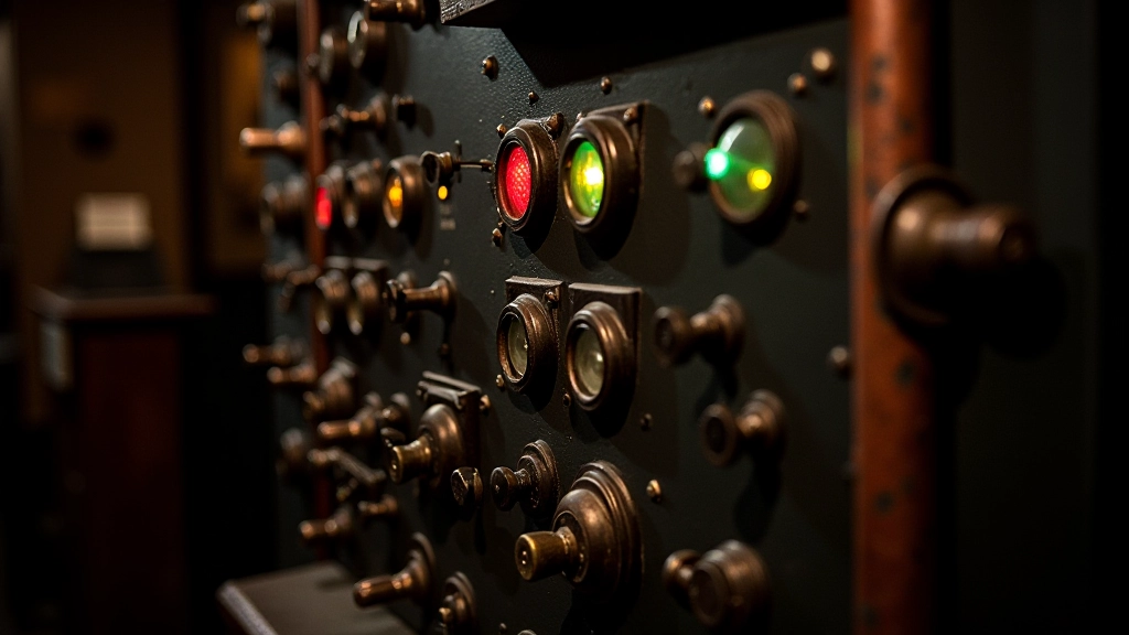 Signalizacijos sistema su vintage elektriniais jungikliais ir lempomis